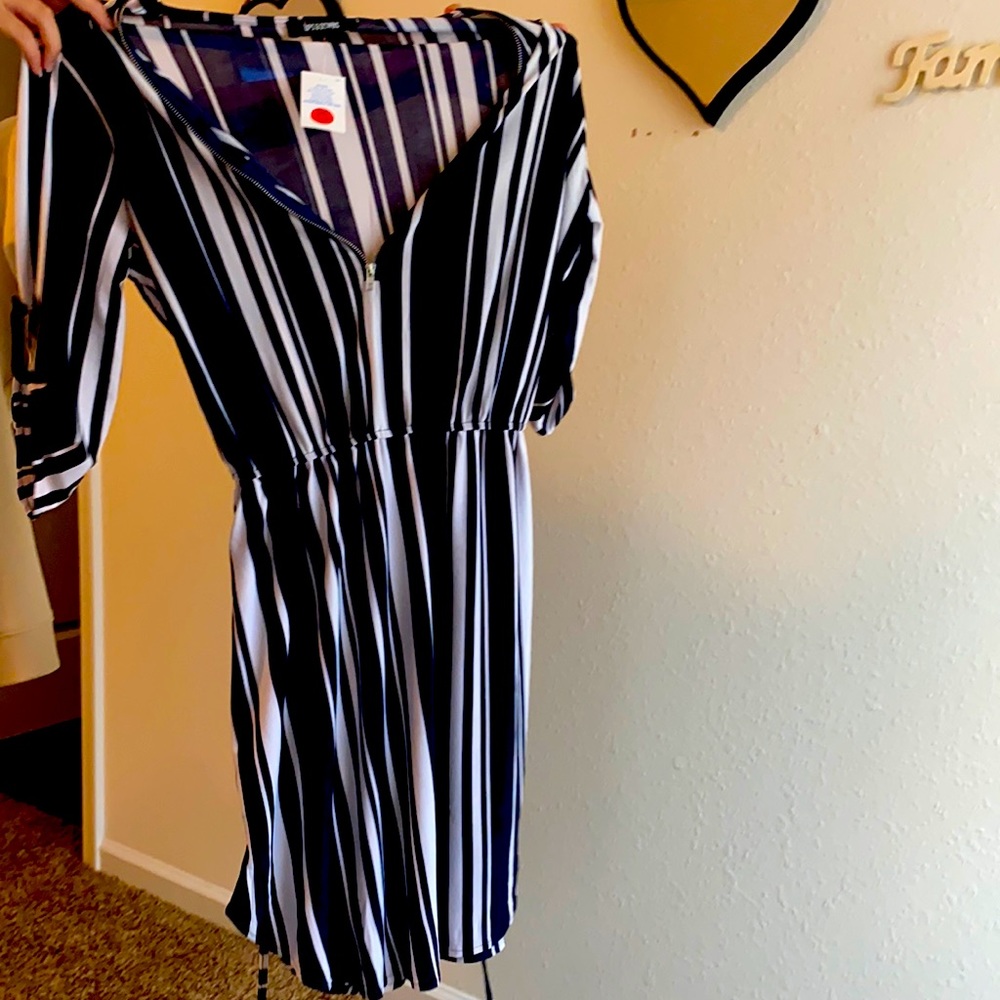 Blue and white stripes